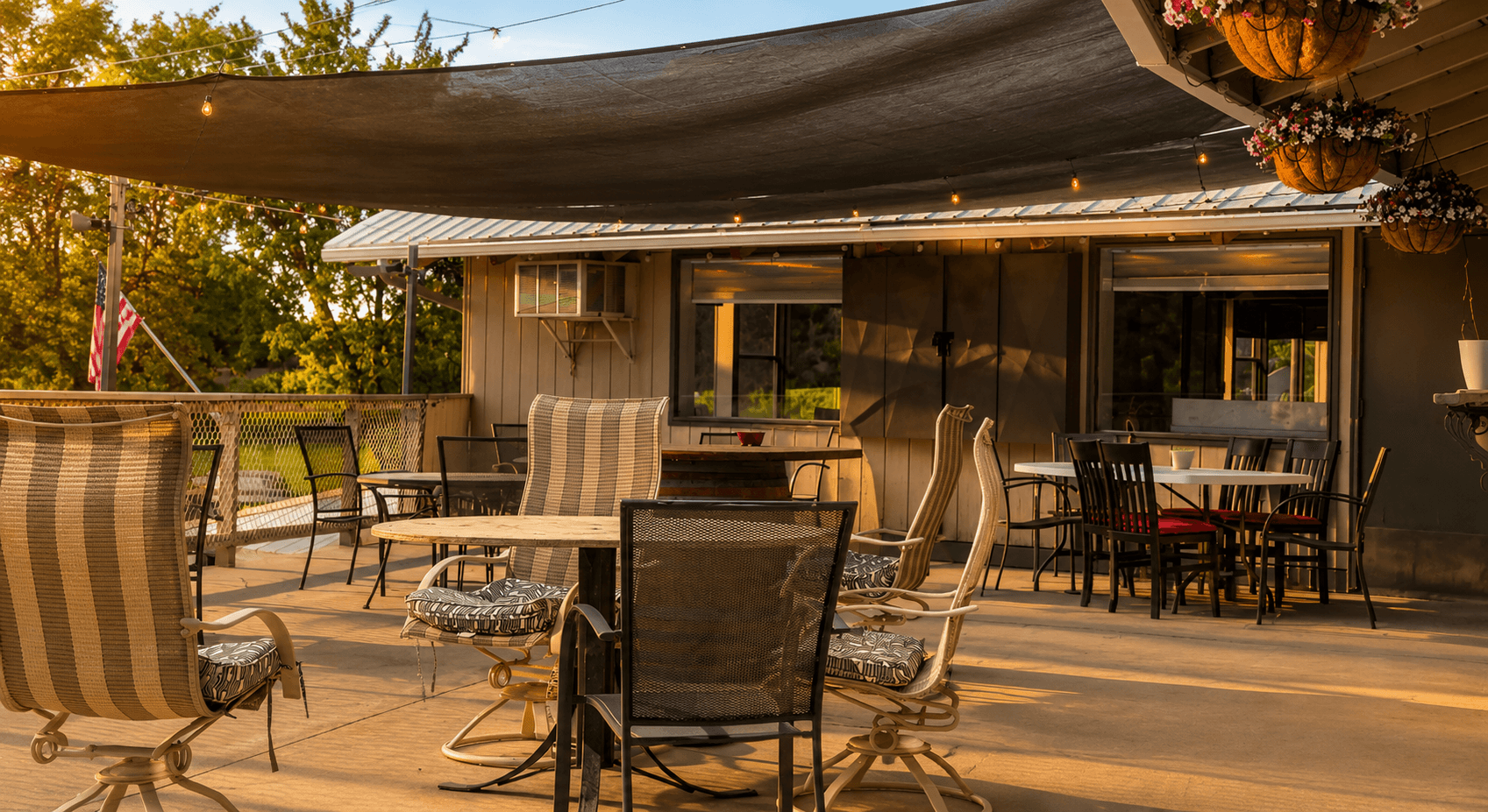 Comfortable dining.